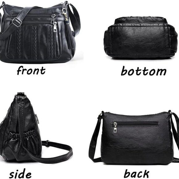 Purses for Women Pocketbooks Soft PU Leather Ladies Crossbody Purse Multi Pocket - Picture 3 of 8